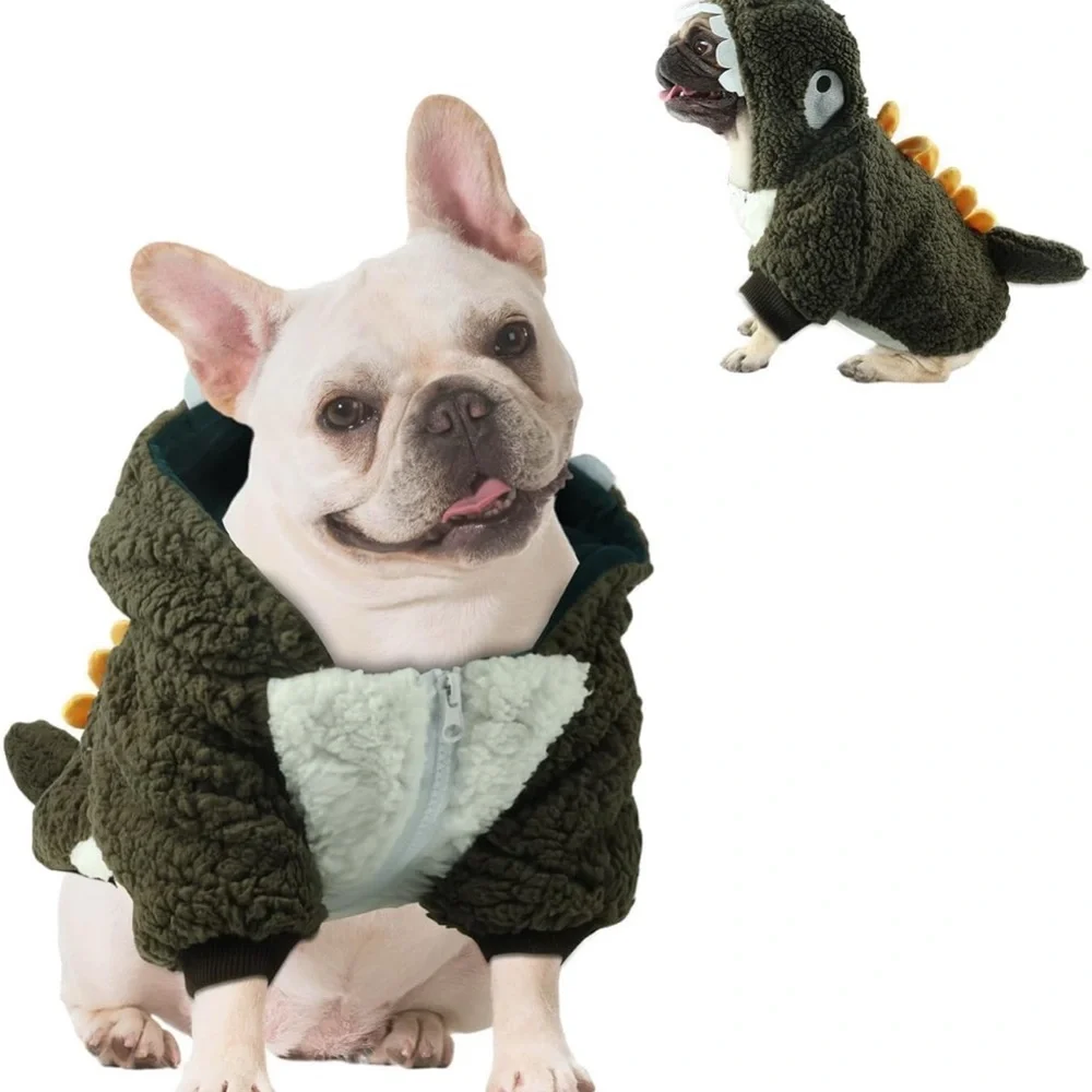 NIB‎ Warm Dinosaur Coat - Winter Jacket Pet Hoodie for X-Large Dogs (Green)